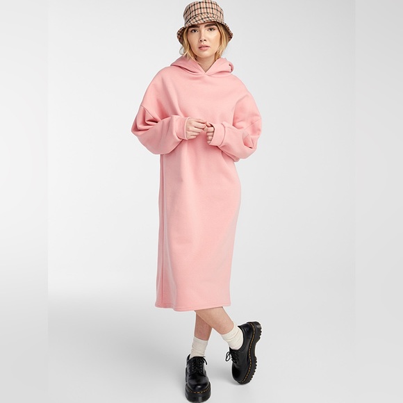 Soft Cotton Fleece Sweatshirt Dress - Picture 1 of 2